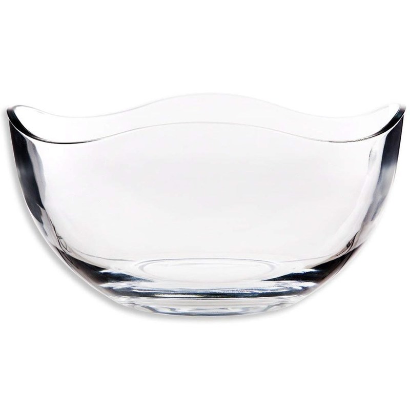 chất lượng Transparent Durable Wave Rim Glass Charger Plates , Fruit Salad Glass Bowl nhà máy sản xuất