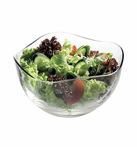 chất lượng Transparent Durable Wave Rim Glass Charger Plates , Fruit Salad Glass Bowl nhà máy sản xuất