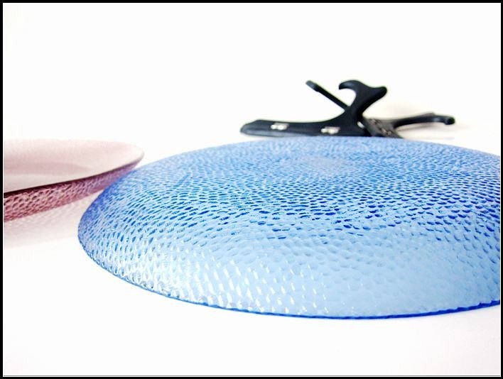 chất lượng 10 Inch Transparent Edge Tinting Color Glass Charger Plates nhà máy sản xuất