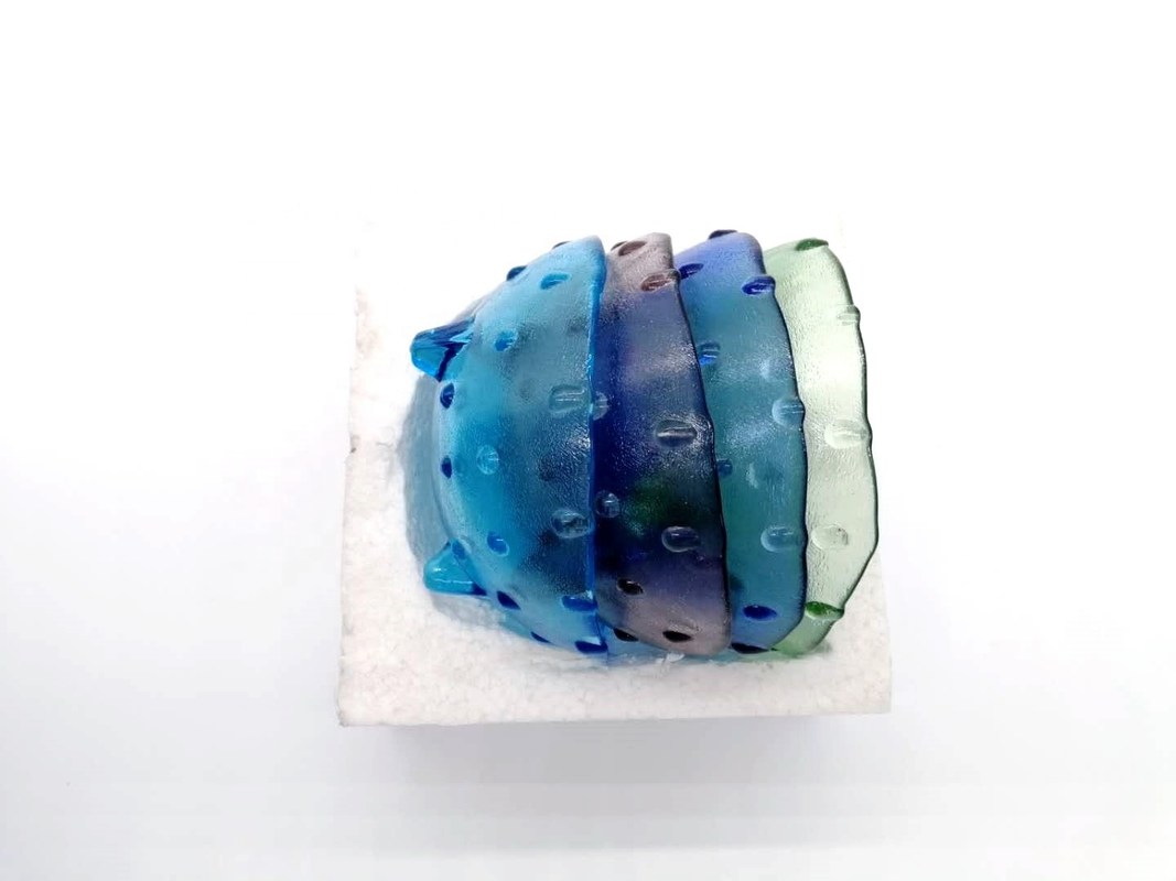 chất lượng Multi Color Handmade Glass Fruit Bowl For Kitchen nhà máy sản xuất