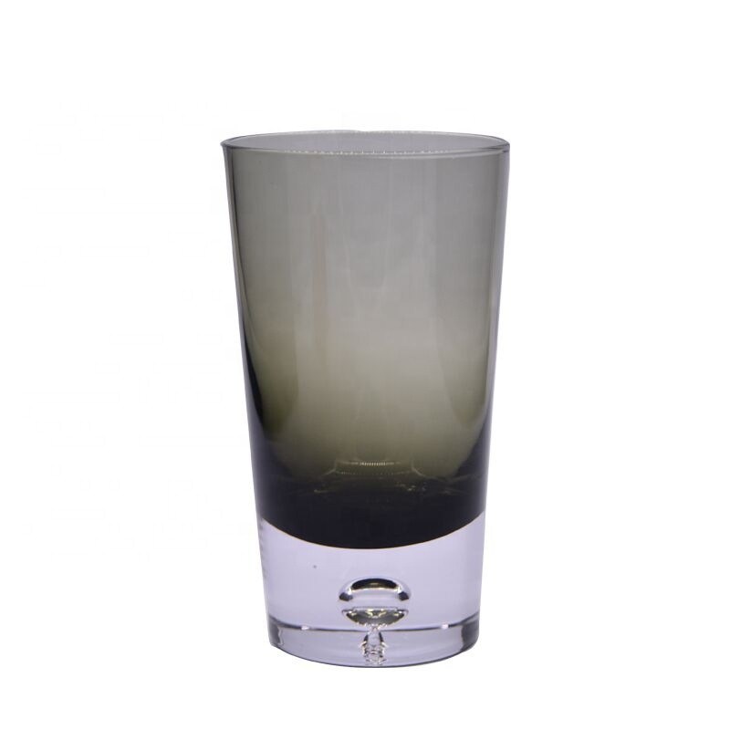 chất lượng Grey Color Air Bubble Bottom Unique Cocktail Glasses . Bohemian Drinking Glasses nhà máy sản xuất