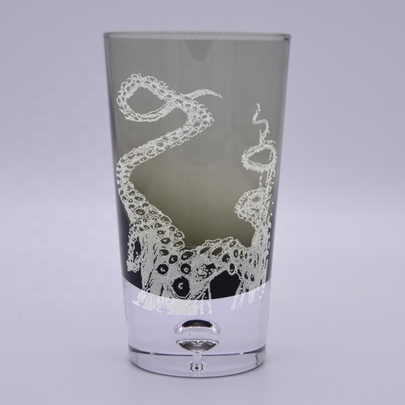 chất lượng Grey Color Air Bubble Bottom Unique Cocktail Glasses . Bohemian Drinking Glasses nhà máy sản xuất