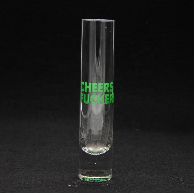 chất lượng Long Sparkling Crystal Cocktail Glasses With Color Decal nhà máy sản xuất