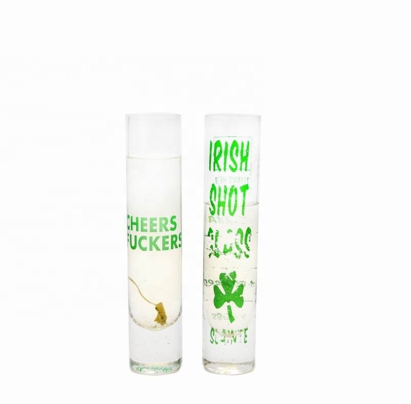 chất lượng Long Sparkling Crystal Cocktail Glasses With Color Decal nhà máy sản xuất