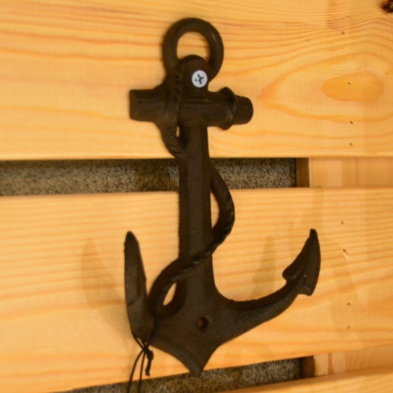 chất lượng Decorative Anchor Shape Black Iron Coat Hooks Cast Iron Crafts nhà máy sản xuất