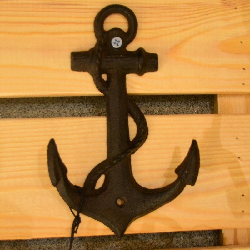 chất lượng Decorative Anchor Shape Black Iron Coat Hooks Cast Iron Crafts nhà máy sản xuất