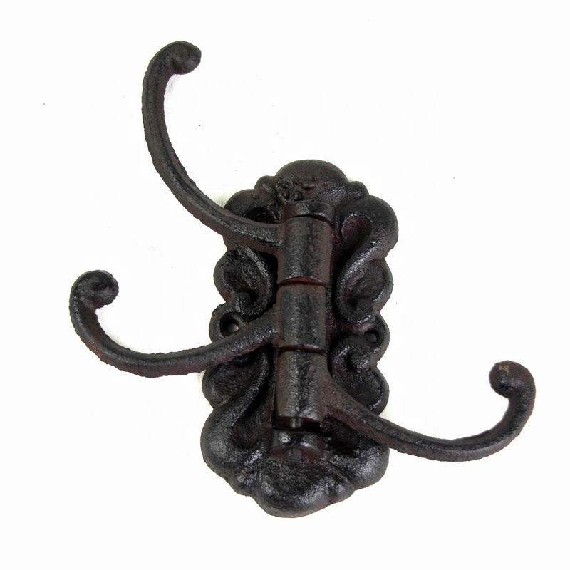 chất lượng Vintage Black Iron Hooks Cast Iron Crafts For Entryway nhà máy sản xuất