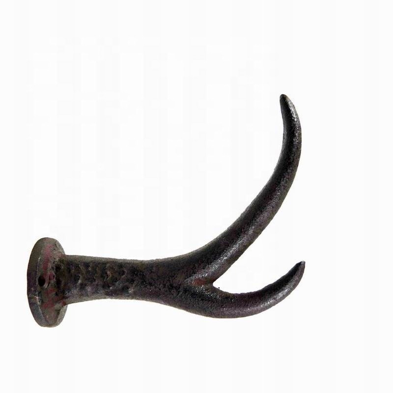 chất lượng Deer Antler Cast Iron Wall Hooks Cast Iron Crafts Rust nhà máy sản xuất