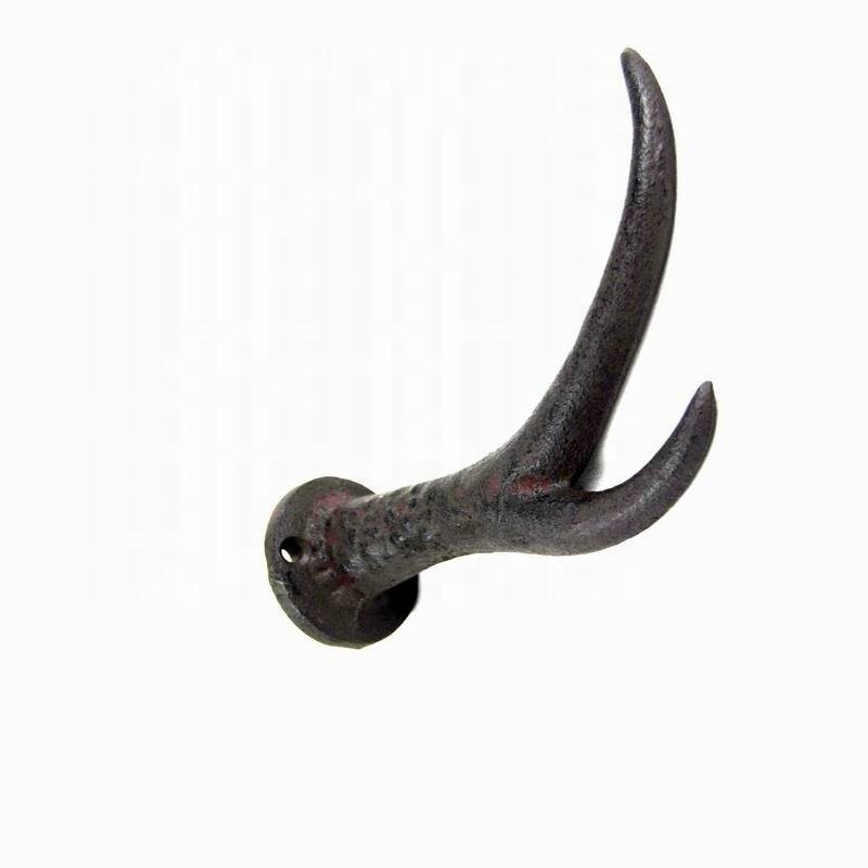 chất lượng Deer Antler Cast Iron Wall Hooks Cast Iron Crafts Rust nhà máy sản xuất