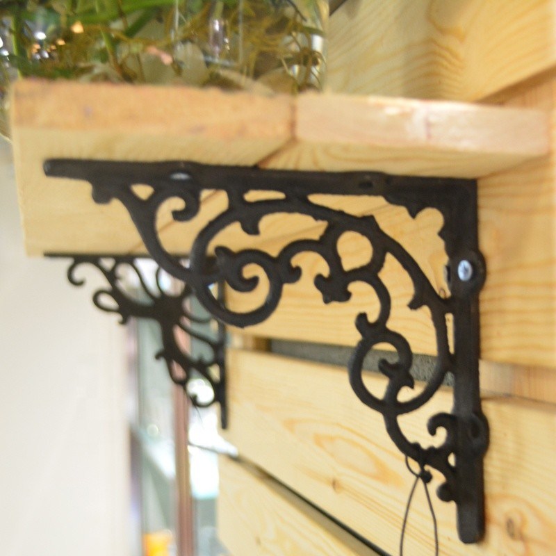 chất lượng Vintage Classic Pattern Cast Iron Shelf Bracket For Shop nhà máy sản xuất