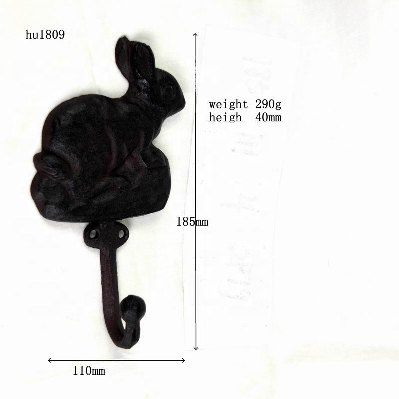 chất lượng Antique Cute Rabbit Cast Iron Hat Hooks Cast Iron Crafts nhà máy sản xuất