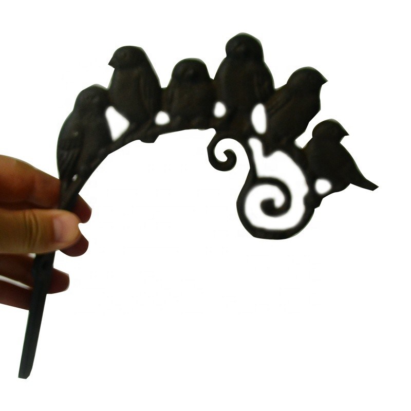 chất lượng Antique Wall Mount Bird shape Black Iron Coat Hooks nhà máy sản xuất