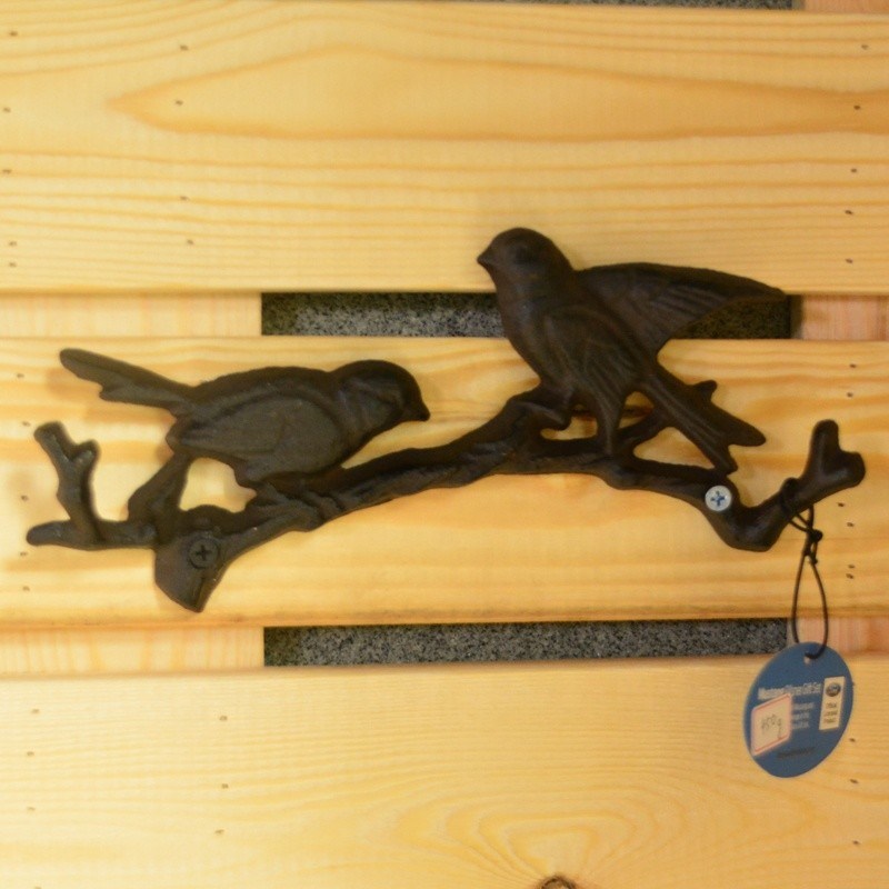 chất lượng Antique Wall Mount Bird shape Black Iron Coat Hooks nhà máy sản xuất