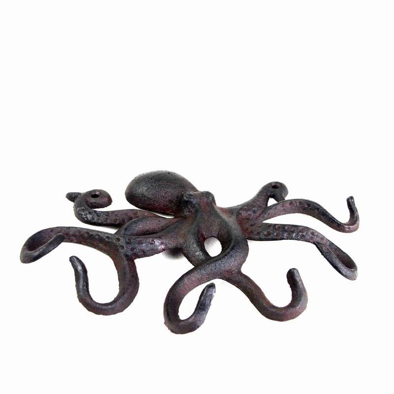 chất lượng Wall Mounted Creative Octopus Cast Iron Hat Hooks nhà máy sản xuất