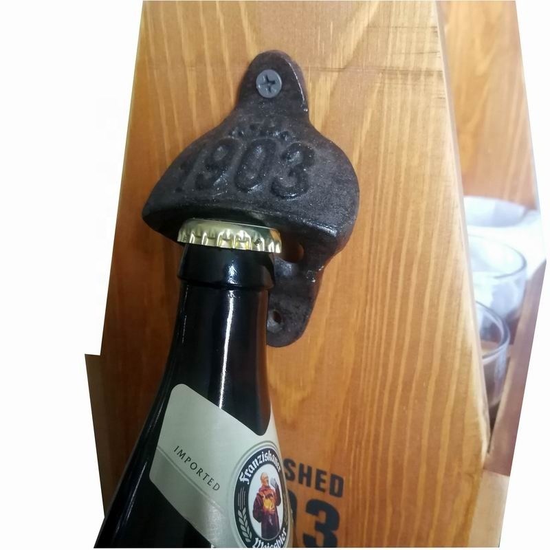 chất lượng Wall Mount Iron Bottle Opener Cast Iron Crafts For Bar Club nhà máy sản xuất