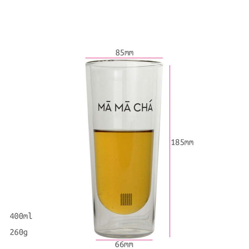 chất lượng Double Wall Heat Resistant Round Tall Tumbler Glass nhà máy sản xuất
