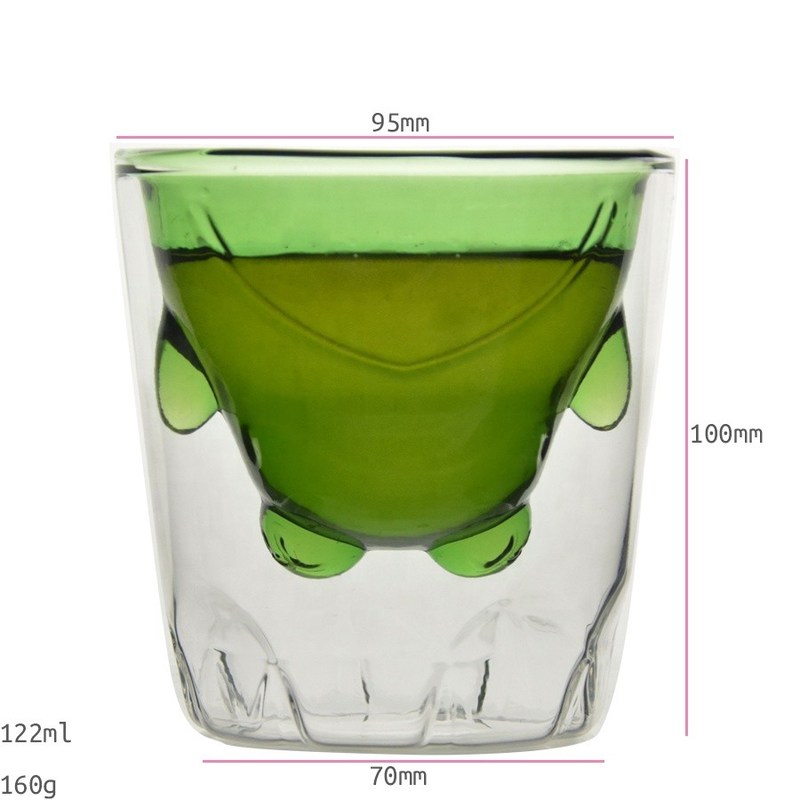 chất lượng Green Borosilicate Double Layer Colored Drinking Glasses nhà máy sản xuất