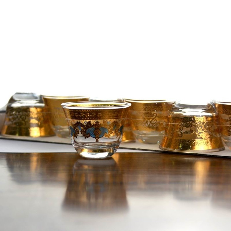 chất lượng High End Luxury Gold Decal Decorated Tumbler Drinking Glasses nhà máy sản xuất