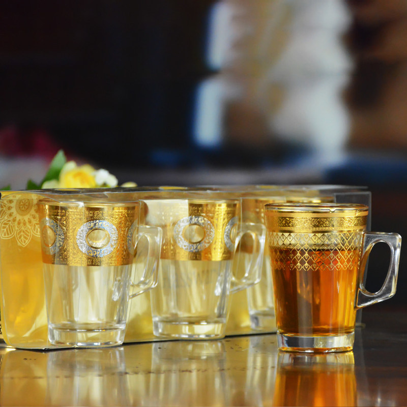 chất lượng Golden Decorated Gold Decal Tumbler Drinking Glasses nhà máy sản xuất