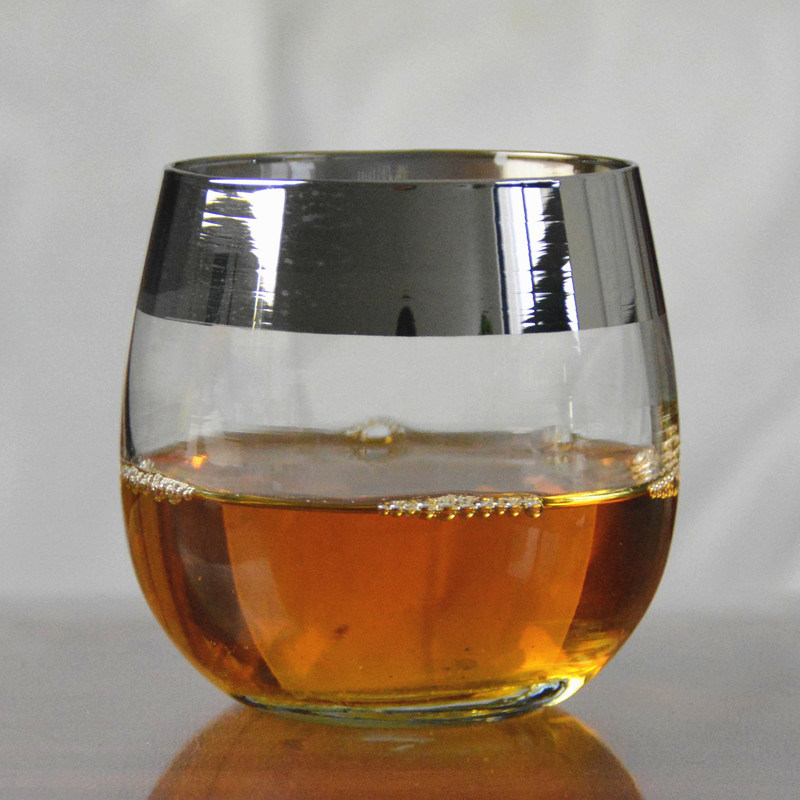 chất lượng Silver Rim Ion Plated Platinum Tumbler Drinking Glasses nhà máy sản xuất