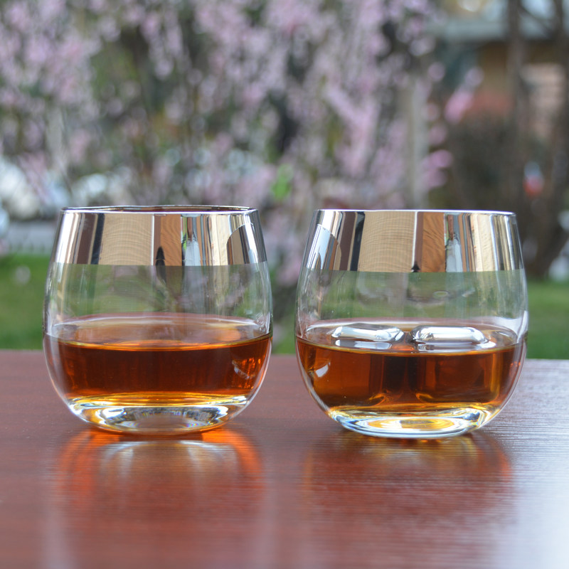 chất lượng Silver Rim Ion Plated Platinum Tumbler Drinking Glasses nhà máy sản xuất