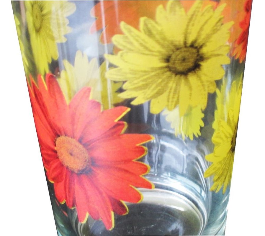 chất lượng Silk Printed Blooming Daisy 16 Oz Highball Glasses nhà máy sản xuất