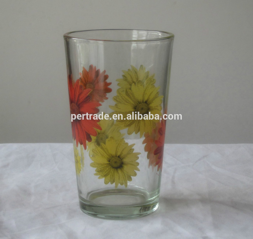 chất lượng Silk Printed Blooming Daisy 16 Oz Highball Glasses nhà máy sản xuất