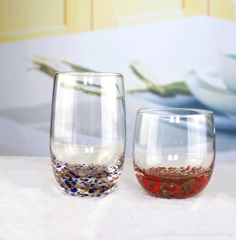 chất lượng Red Stars Bottomed Creative Macadam Tumbler Drinking Glasses nhà máy sản xuất