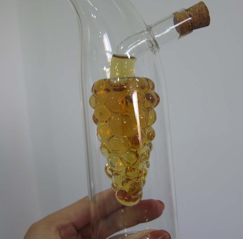 chất lượng Double Layer Grape Shape Glass Canister With Lid For Oil nhà máy sản xuất