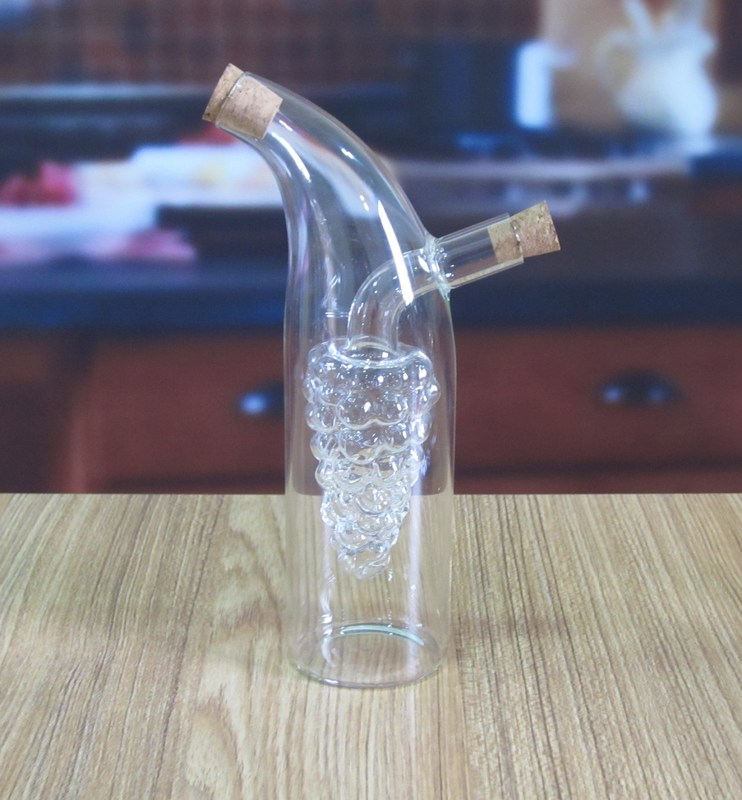 chất lượng Double Layer Grape Shape Glass Canister With Lid For Oil nhà máy sản xuất
