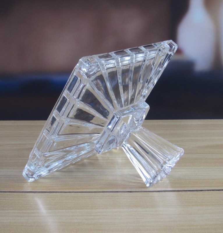 chất lượng Square Optic Stripes Glass Storage Jars For Candy nhà máy sản xuất