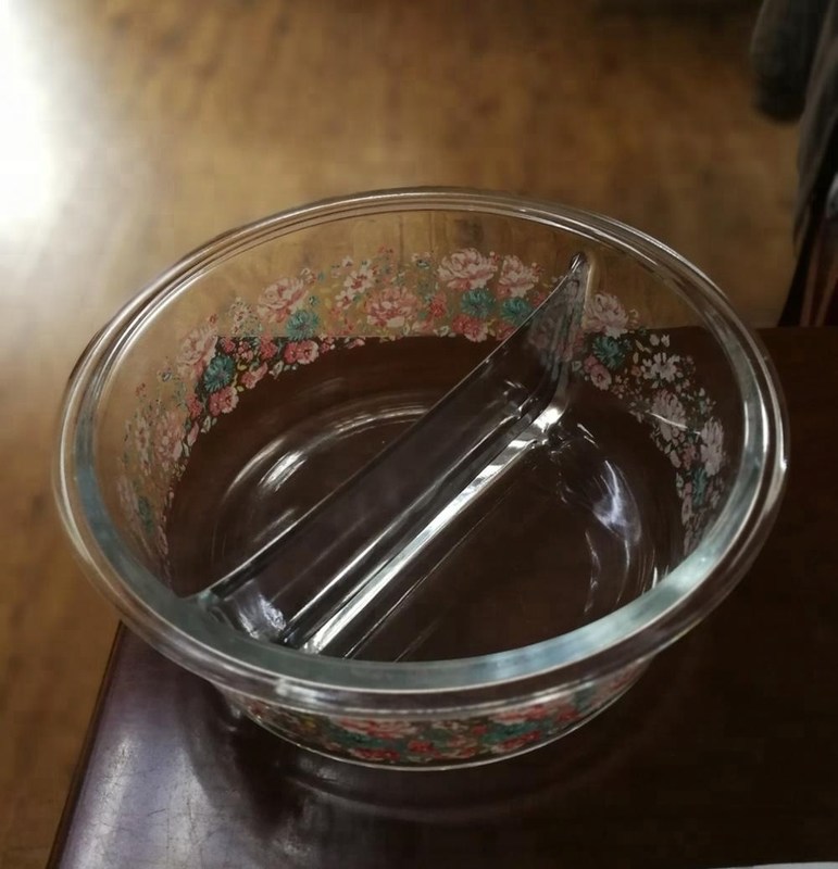 chất lượng Two Pots Borosilicate Clear Glass Storage Jars , Glass Bowls With Lids nhà máy sản xuất