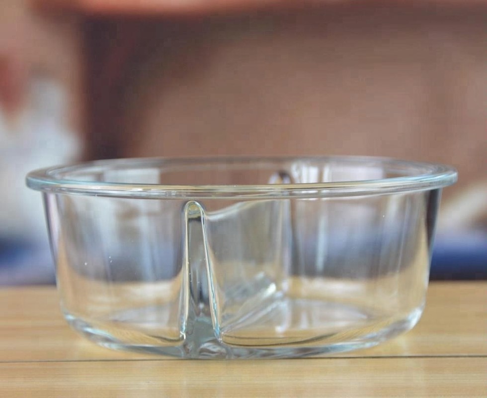 chất lượng Two Pots Borosilicate Clear Glass Storage Jars , Glass Bowls With Lids nhà máy sản xuất