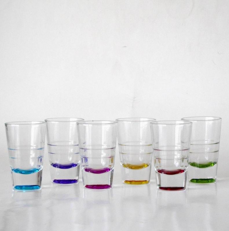 chất lượng Handpainted Rainbowl Bottom Crystal Shot Glasses For Pub nhà máy sản xuất