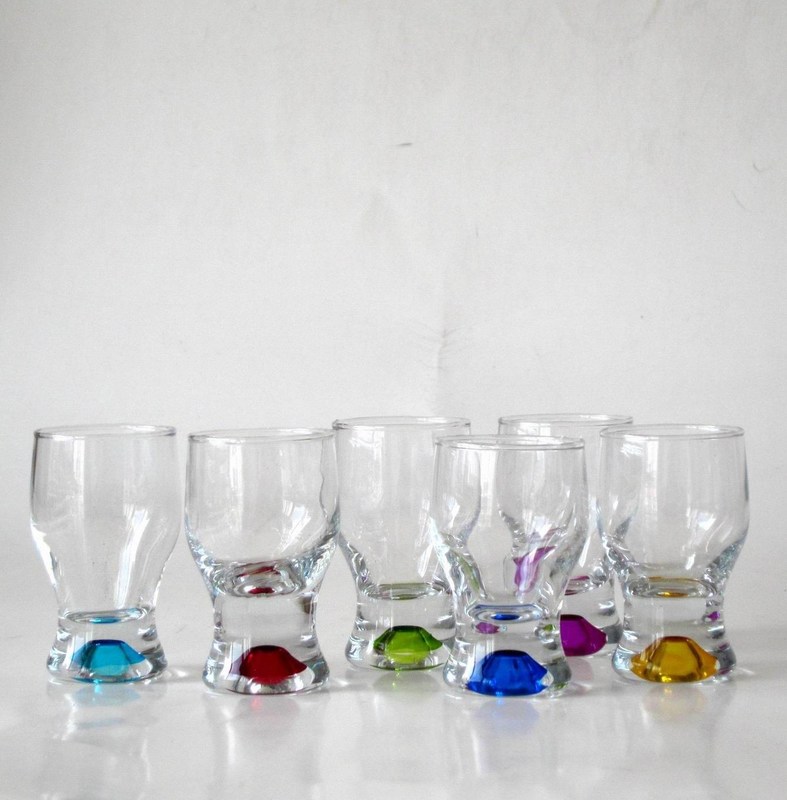 chất lượng Handpainted Rainbowl Bottom Crystal Shot Glasses For Pub nhà máy sản xuất