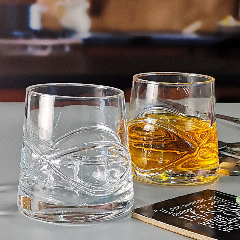 chất lượng Inlaid Arc Design Handmade Whiskey Glass nhà máy sản xuất