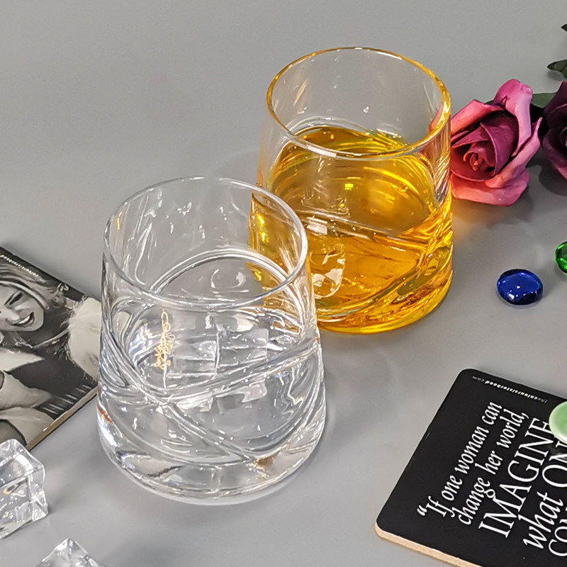 chất lượng Inlaid Arc Design Handmade Whiskey Glass nhà máy sản xuất