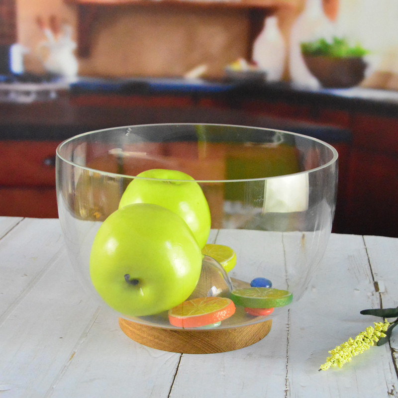 chất lượng 9 "Crystal Storage Glass Salad Bowl được thiết kế bằng kính tinh thể thổi tay và giá đỡ gỗ rắn trưng bày đáy đỉnh làm tăng bất kỳ trải nghiệm ăn uống nào nhà máy sản xuất