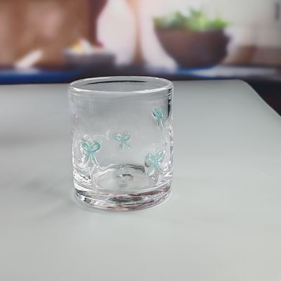 chất lượng 14oz Valentine's Decorative DOF Glass Bowknot Water Tumbler Glasses Mexico Icon Rock Glass Cup for Wedding Party Gift nhà máy sản xuất