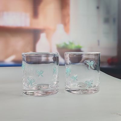 chất lượng 14oz Valentine's Decorative DOF Glass Bowknot Water Tumbler Glasses Mexico Icon Rock Glass Cup for Wedding Party Gift nhà máy sản xuất