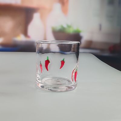 chất lượng 14oz Chili Decorative DOF Glass Heart Shape Water Tumbler Glasses Mexico Rock Glass Cup for Wedding Party Gift nhà máy sản xuất