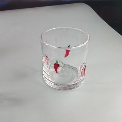 chất lượng 14oz Chili Decorative DOF Glass Heart Shape Water Tumbler Glasses Mexico Rock Glass Cup for Wedding Party Gift nhà máy sản xuất