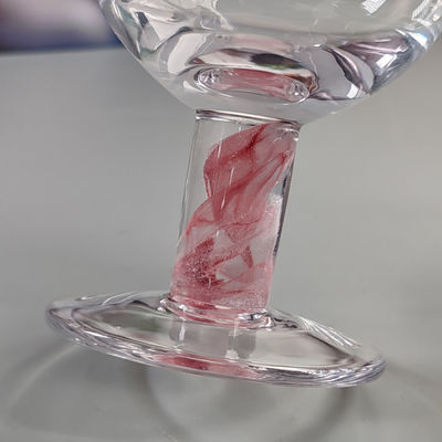 chất lượng Mexican Confetti Design Elegant Water Goblets Luxury Hand Blown Confetti Cocktails Glass Cup Romantic Short Stem Wine Glasses nhà máy sản xuất