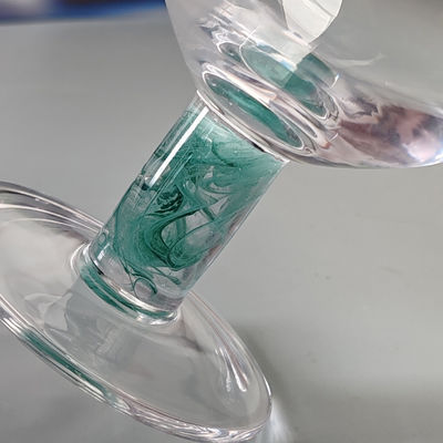 chất lượng Mexican Confetti Design Elegant Water Goblets Luxury Hand Blown Confetti Cocktails Glass Cup Romantic Short Stem Wine Glasses nhà máy sản xuất