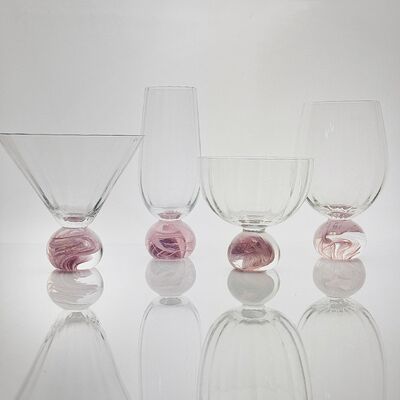 chất lượng High Clarity Pink Cloud Crystal Wine Glass Set Designed for in Restaurants Bars and Wine Tasting Events Offering Superior Presentation nhà máy sản xuất