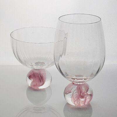 chất lượng High Clarity Pink Cloud Crystal Wine Glass Set Designed for in Restaurants Bars and Wine Tasting Events Offering Superior Presentation nhà máy sản xuất