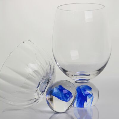 chất lượng Elegant Blue Cloud Crystal Wine Glass Set Ideal For Restaurants Hotels Bars And Catering Services Providing Superior Clarity And Style nhà máy sản xuất