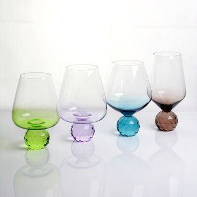 chất lượng Crystal Wine Glass Mouth Blown Hand Blown Glass with Color Gradient and Multiple Size Options Ideal for Parties and Gifts nhà máy sản xuất