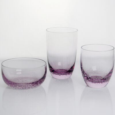 chất lượng Crystal Wine Glass handblown with subtle trapped bubbles and a soft lavender to clear gradient combining beauty and durability nhà máy sản xuất