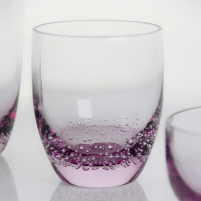 chất lượng Crystal Wine Glass handblown with subtle trapped bubbles and a soft lavender to clear gradient combining beauty and durability nhà máy sản xuất